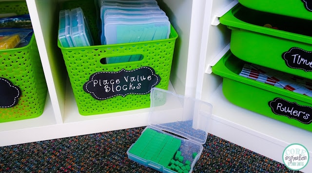 Core Inspiration math manipulative storage.