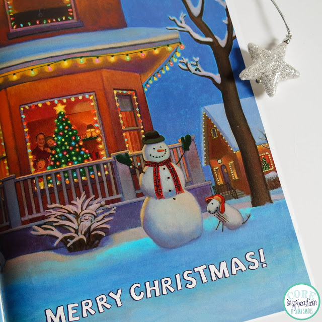 A peek inside the book: the last page of Snowmen At Christmas 