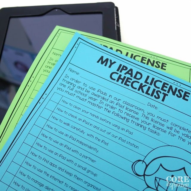 A closer look at my iPad License Checklist. 