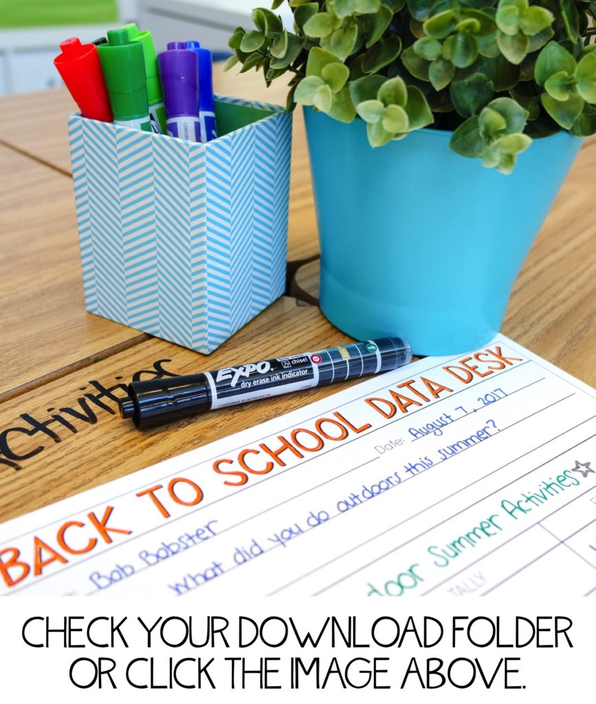 Interactive Back to School Data & Graphing Landing Page Image