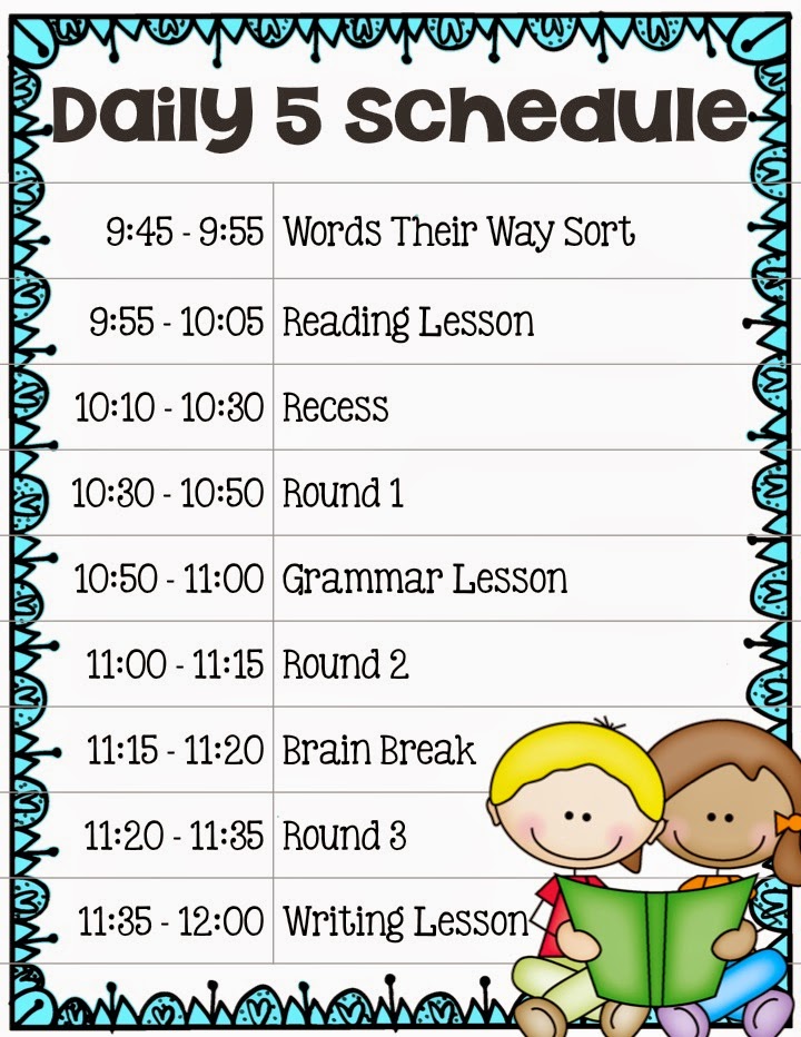 Our Daily 5 Schedule