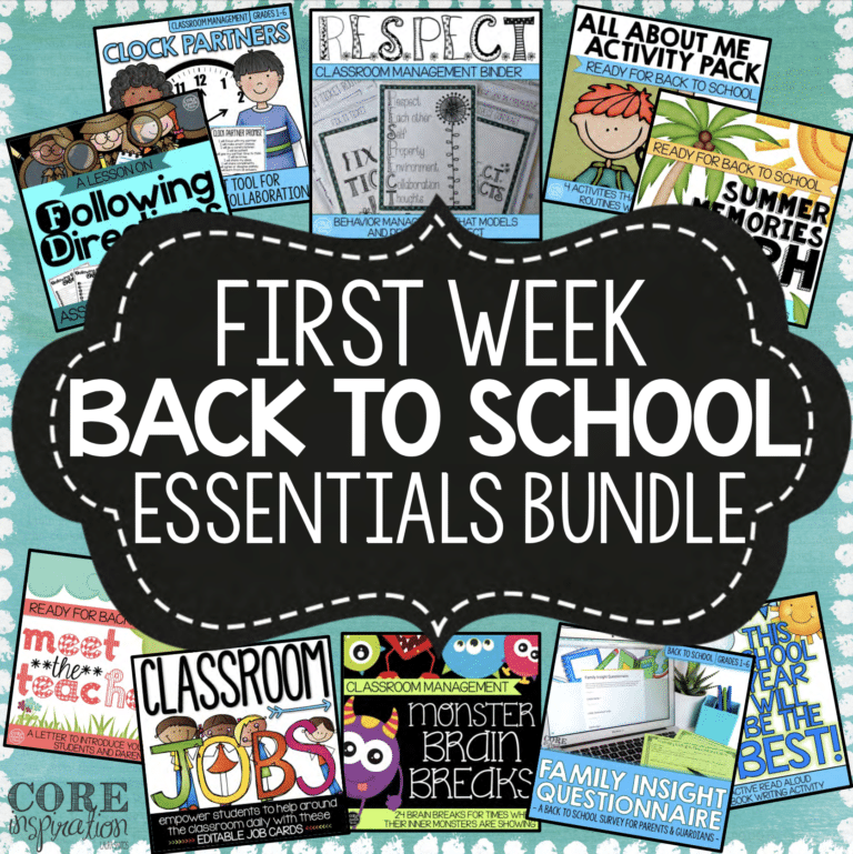 Five Favorite Activities for the First Day of Elementary School - Core ...