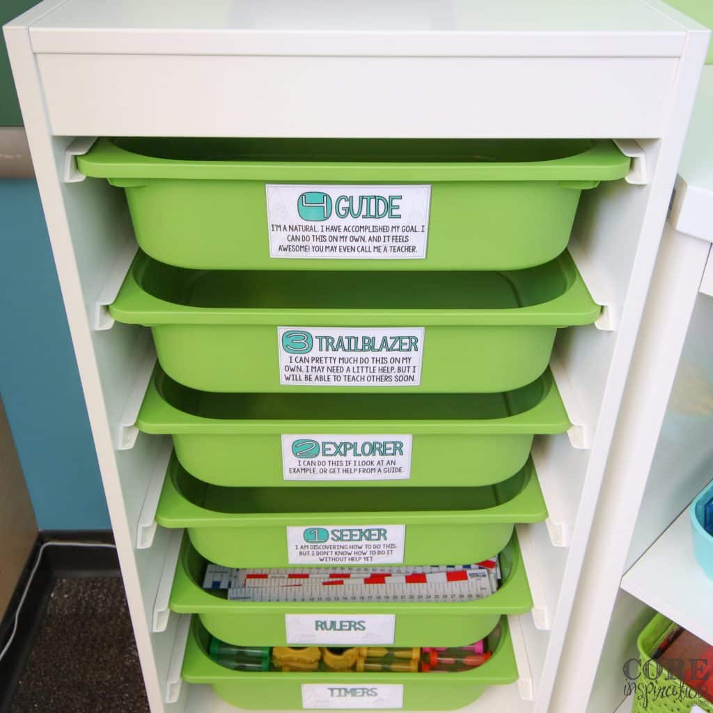 Rubric drawers in IKEA Kallax storage system