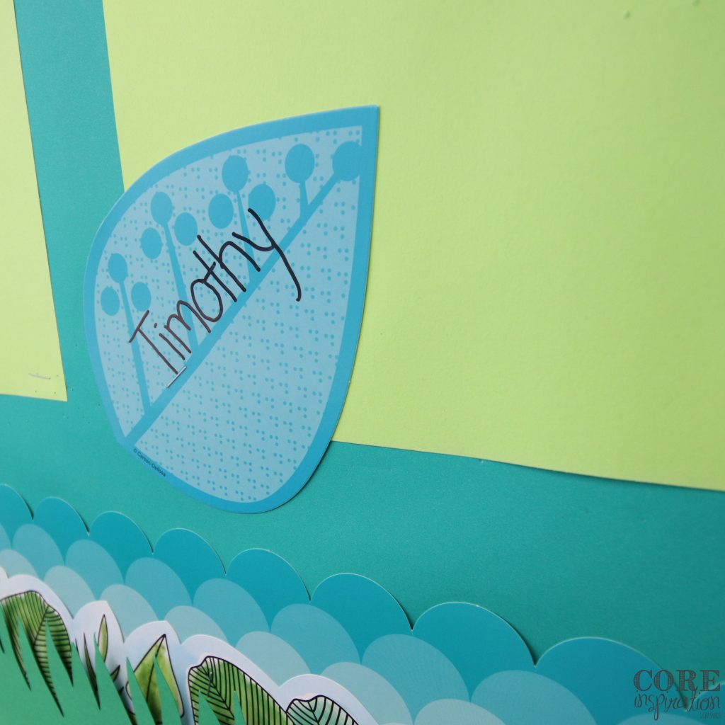 Carson Dells leave cutout name tags for displaying work on the wall of your classroom