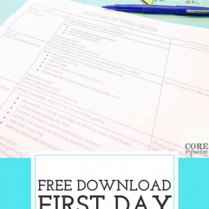 Free Lesson Plans for the Best First Day Ever - Core Inspiration