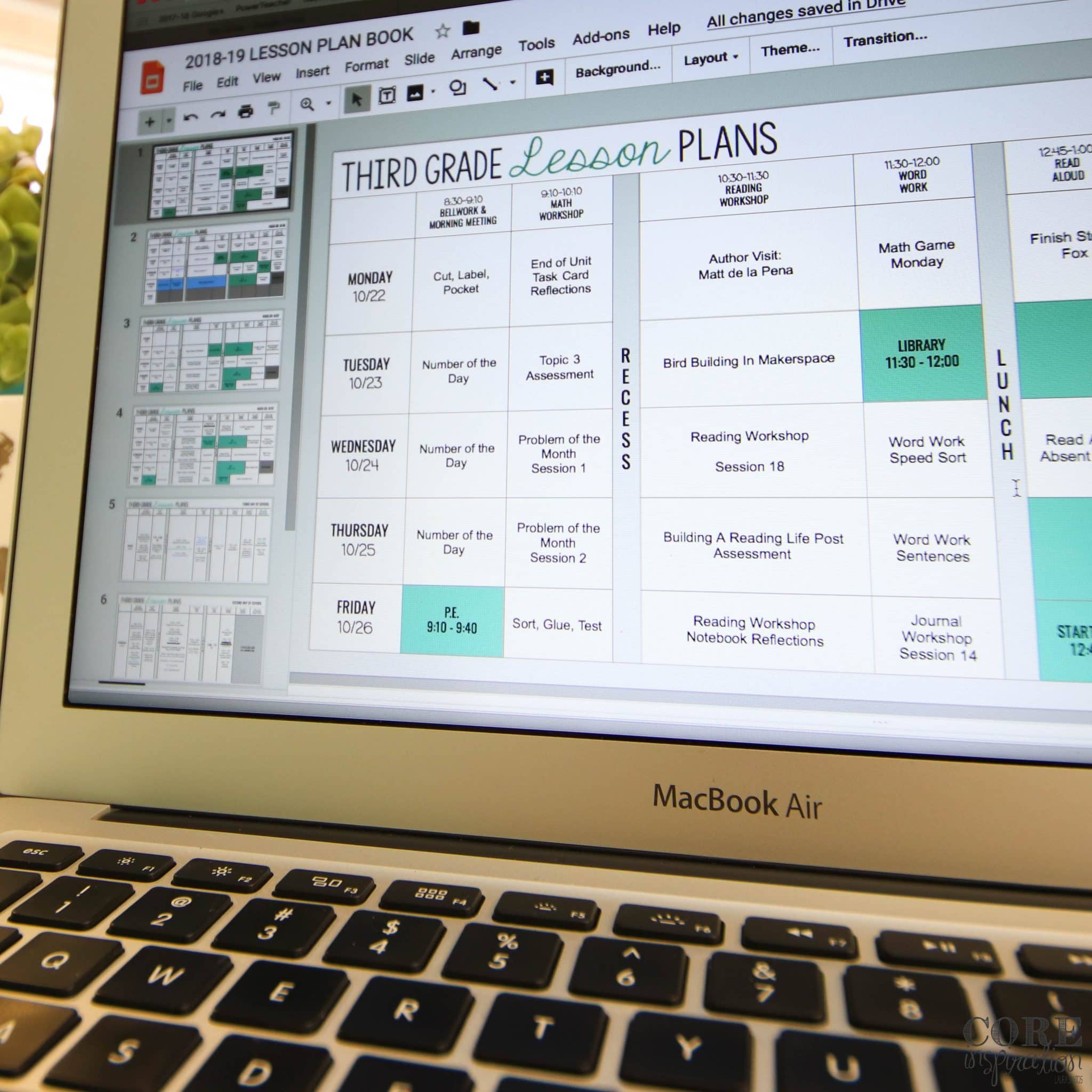 A Simple Lesson Plan Book That Is Guaranteed To Save You Time - Core ... image.