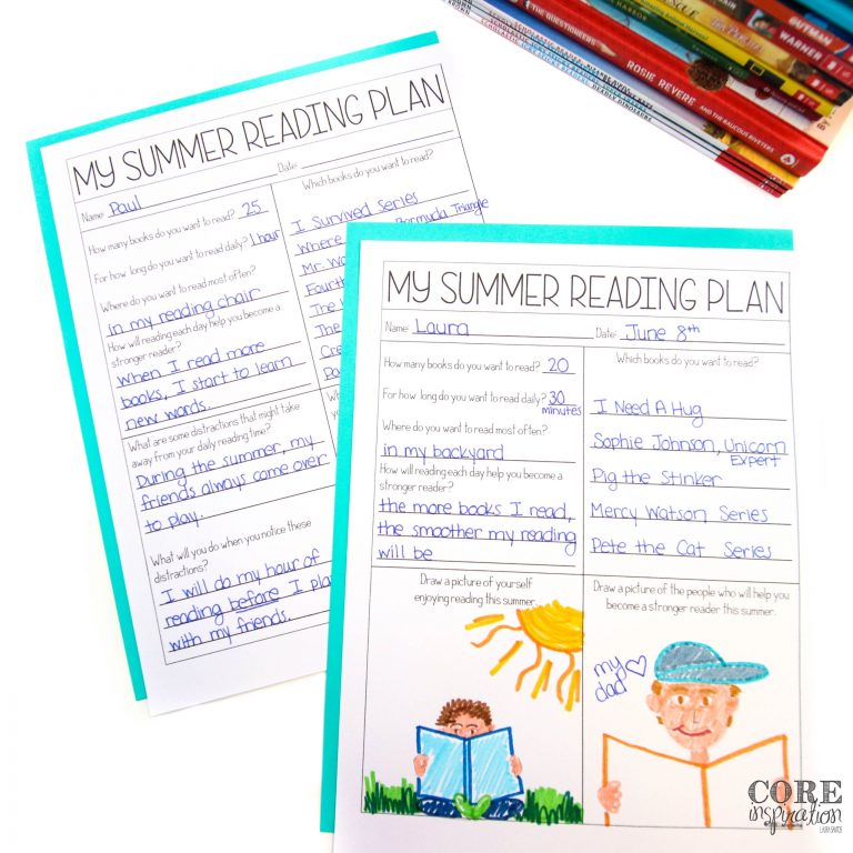 These two versions of the "My Summer Reading Plan" sheet makes goal setting for summer reading easy to differentiate.